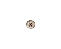 TierraCast Antique Rhodium (plated) Alphabet Bead "X" 7x6mm