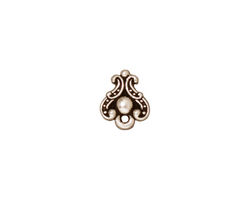 TierraCast Antique Silver (plated) Duchess Ear Post 9x11mm