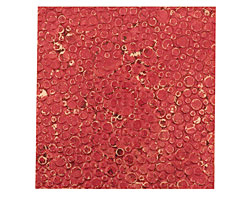 Lillypilly Red Wine Pebbles Embossed Patina Copper Sheet 3"x3", 36 gauge