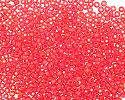 TOHO Transparent Rainbow Frosted Light Siam Ruby Round 11/0 Seed Bead