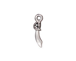 TierraCast Antique Silver (plated) Saber Charm 5x20mm