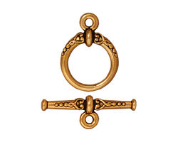 TierraCast Antique Gold (plated) Heirloom Toggle Clasp 20x15, 24mm Bar