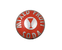 Trinket Foundry Red Martini Bottle Cap Puff Coin 22mm