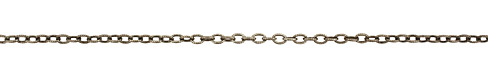 Antique Silver (plated) Etched Oval Cable Chain
