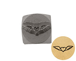 Heart w/ Wings Metal Stamp 6mm