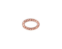 TierraCast Antique Copper (plated) Small Hammertone Oval Ring 12x8mm
