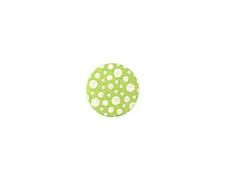 Lillypilly Lime Green Scattered Dots Anodized Aluminum Disc 11mm, 24 gauge