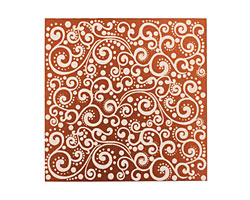 Lillypilly Bronze Scrolling Vine Anodized Aluminum Sheet 3"x3", 24 gauge