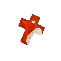 Poppy Faceted Cross 10x12mm