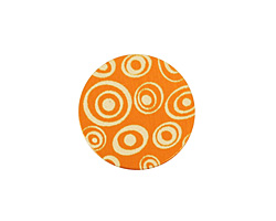Lillypilly Orange Groovy Circles Anodized Aluminum Disc 19mm, 24 gauge