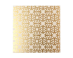Lillypilly Gold Starburst Anodized Aluminum Sheet 3"x3", 22 gauge