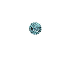 Aquamarine Pave Round 8mm