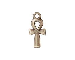 TierraCast Antique Brass (plated) Ankh Charm 10x21mm