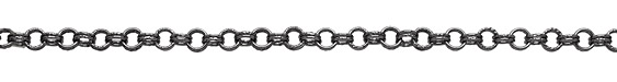 Gunmetal (plated) Every Other Etched Link Double Cable Chain