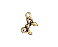 TierraCast Antique Gold (plated) Bow Charm 11x17mm