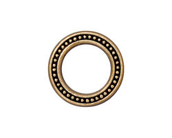 TierraCast Antique Gold (plated) Large Beaded Ring 19mm