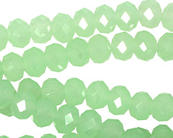 Green Opal Crystal Faceted Rondelle 8mm