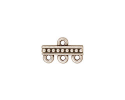 TierraCast Antique Silver (plated) Beaded 3-1 Link 15x9mm