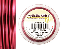 Artistic Wire Burgundy 22 gauge, 15 yards