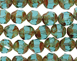 Czech Glass Beach Glass Picasso Chandelier Cut 8mm