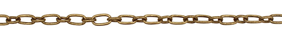 Antique Brass (plated) Rectangle & Oval Link Chain