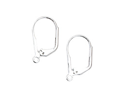 Silver (plated) Plain w/ Ring Leverback