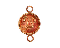 Patricia healey Copper Surprised Face Vertical Link 29x18mm