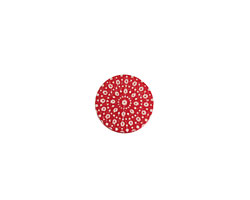 Lillypilly Red Crochet Anodized Aluminum Disc 11mm, 24 gauge