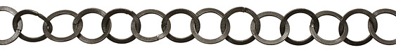 Handmade Gunmetal Medium Corrugated Ring Chain