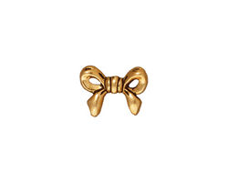 TierraCast Antique Gold (plated) Bow Bead 10x14mm