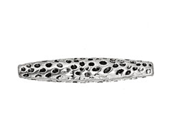 Pewter Textured Rice 35x7mm