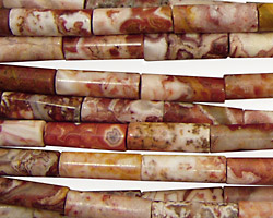 Rosetta Lace Agate Tube 13x4mm