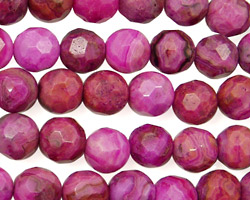 Ruby Crazy Lace Agate Faceted Round 8mm