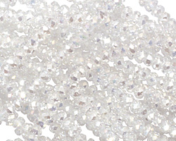 Clear AB Crystal Faceted Rondelle 3mm
