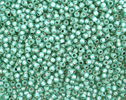 TOHO Milky Dark Peridot (with Silver Lining) Round 11/0 Seed Bead