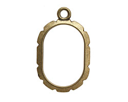Artistic Wire Antique Brass Oval Wrapper 20x32mm