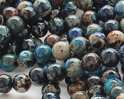 Midnight Blue Impression Jasper Round 6mm