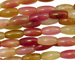 Rainbow Soocho Jade Rice 12x5mm