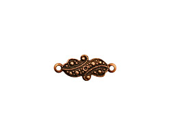 Stampt Antique Copper (plated) Ribbon Connector 12x7mm