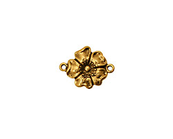 Stampt Antique Gold (plated) Buttercup Connector 14x11mm