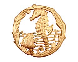 Brass Sea Life Pendant 51mm