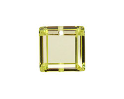 Lemon Ice Faceted Square 18mm