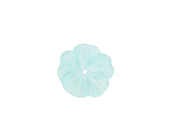 Matte Aqua Lucite Buttercup Flower 4x14mm