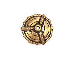 Green Girl Bronze Round Bead Cap 7x21mm