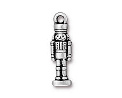 TierraCast Antique Silver (plated) Nutcracker Charm 8x27mm