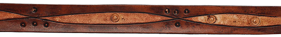 Chocolate Around About Leather Strap 36"x20mm