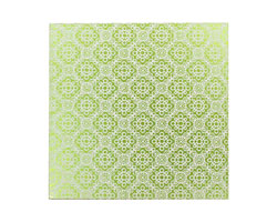 Lillypilly Lime Green Doily Anodized Aluminum Sheet 3"x3", 24 gauge