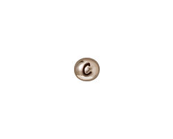 TierraCast Antique Rhodium (plated) Alphabet Bead "C" 7x6mm