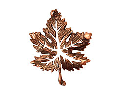 Ezel Findings Antique Copper Fancy Maple Leaf Link 28x23mm