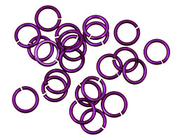 Dark Purple Anodized Aluminum Jump Ring (Saw Cut) 6mm, 20 gauge (4.1mm inside diameter)